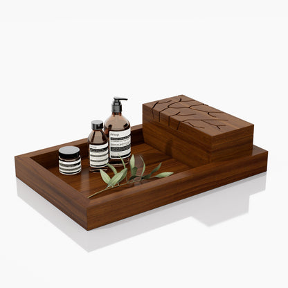 CHAROLA AMENIDADES CON CAJA RECTA CORAL 0.39X0.095X0.25M