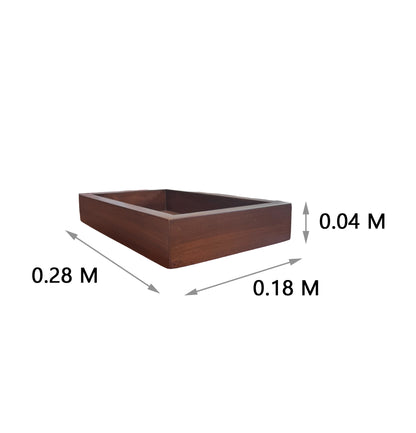 CHAROLA RECTANGULAR BORDE BAJO BRANDY