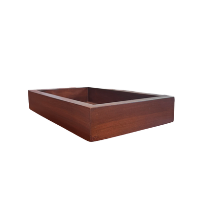 CHAROLA RECTANGULAR BORDE BAJO BRANDY