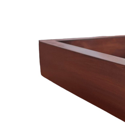 CHAROLA RECTANGULAR BORDE BAJO BRANDY