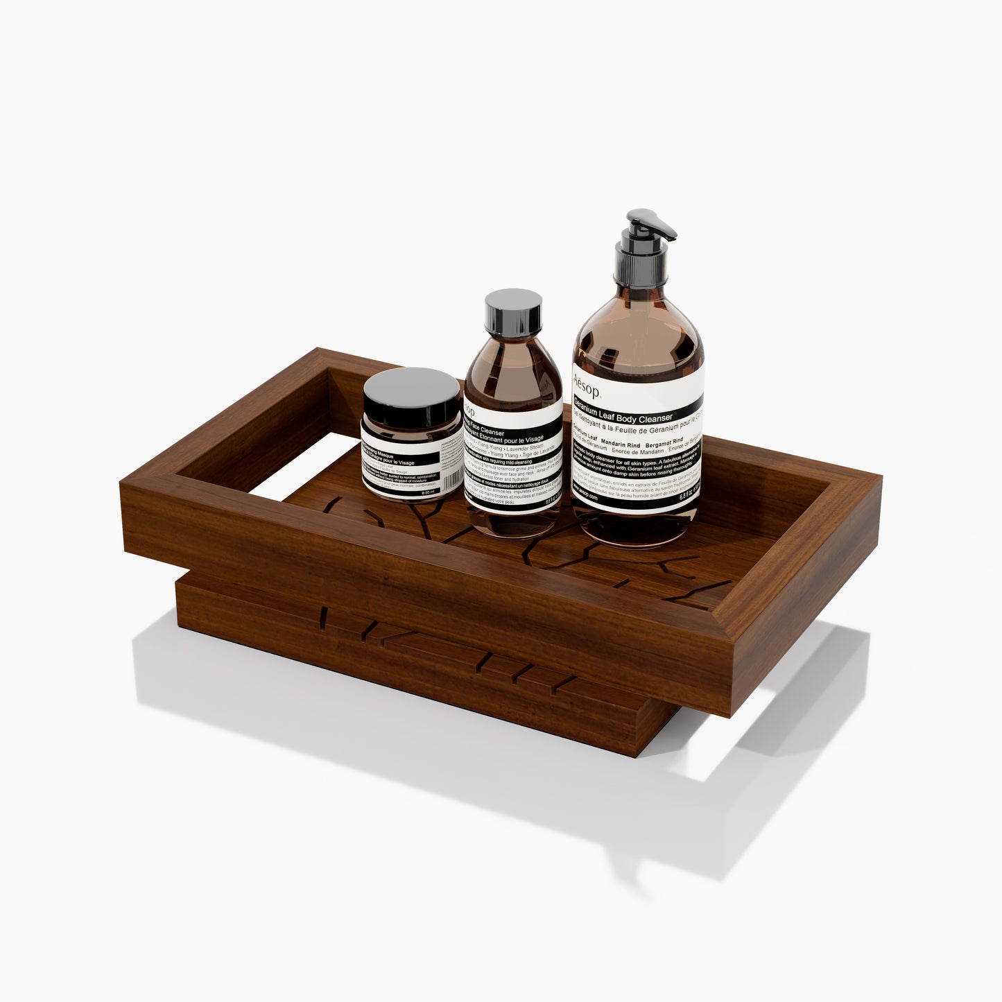 CHAROLA CUADRITOS CORAL CH 0.25X0.05X0.16M