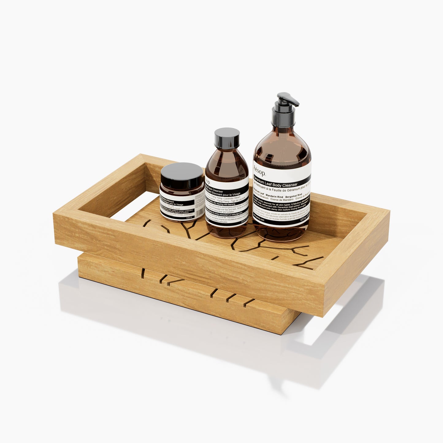 CHAROLA CUADRITOS CORAL CH 0.25X0.05X0.16M