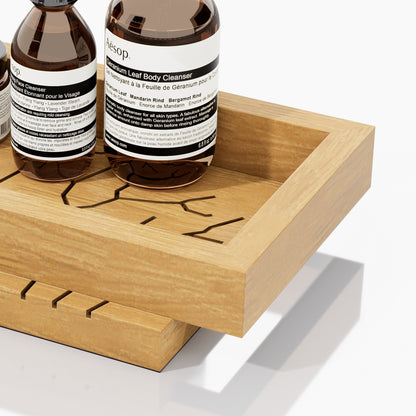 CHAROLA CUADRITOS CORAL CH 0.25X0.05X0.16M