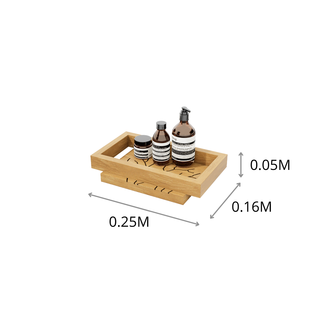 CHAROLA CUADRITOS CORAL CH 0.25X0.05X0.16M