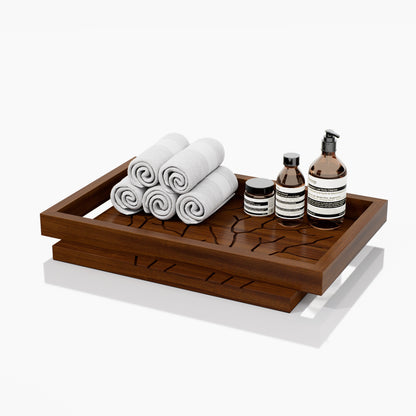 CHAROLA CUADRITOS CORAL GD 0.38X0.05X0.28M