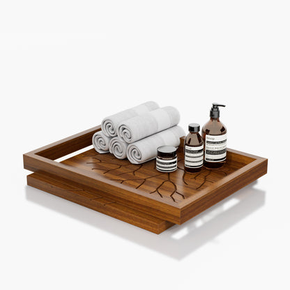 CHAROLA CUADRITOS GD CORAL 0.38X0.5X0.20M