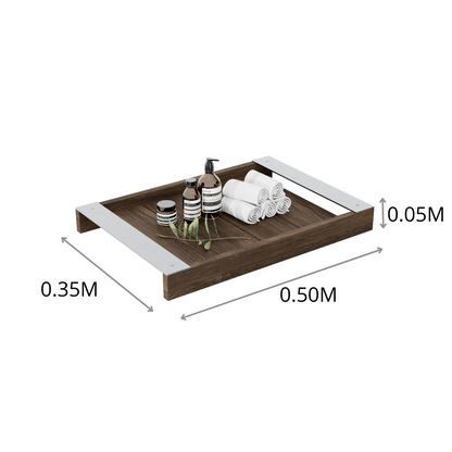 CHAROLA TABLONES AMENIDADES LINEA RUSTIK  0.50X0.05X0.35M