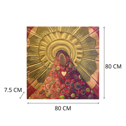 CUADRO VIRGEN MOSAICOS A 0.8 X 0.8 X 0.075 M