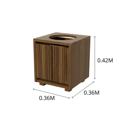 DEPOSITO TOALLAS SUCIAS RAYADO CH CURVAS 0.36X0.42X0.36M