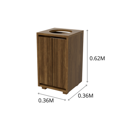 DEPOSITO TOALLAS SUCIAS RAYADO MD CURVAS 0.36X0.62X0.36M