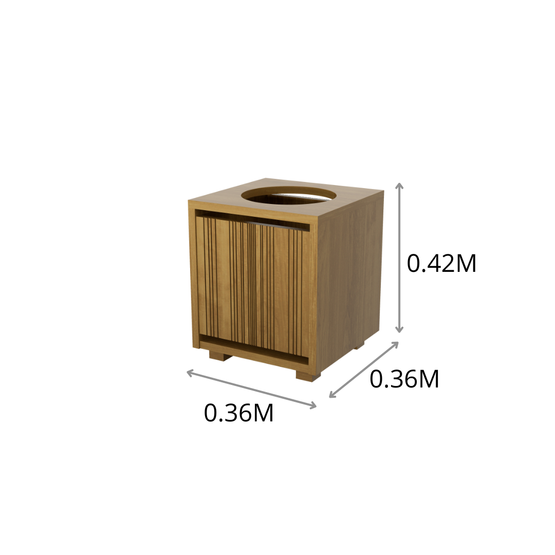 DEPOSITO TOALLAS SUCIAS RAYADO CH 0.36X0.42X0.36M