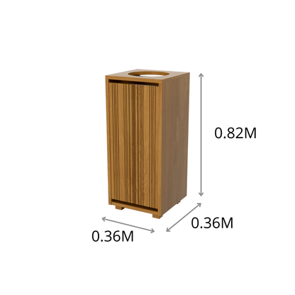 DEPOSITO TOALLAS SUCIAS RAYADO GD CON LLANTAS CURVAS 0.36X0.82X0.36M