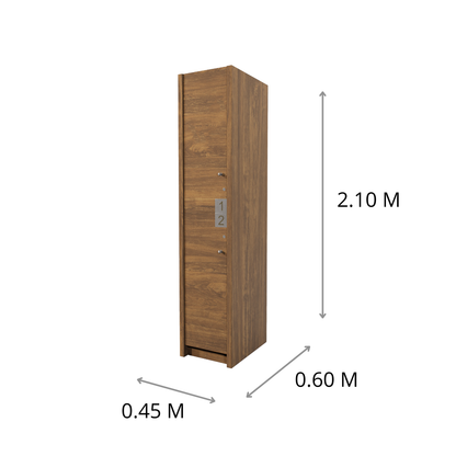 LOCKER VESTIDOR 2 CASILLEROS SPM CON CERRADURAS DE LLAVE 0.45X2.10X0.60M