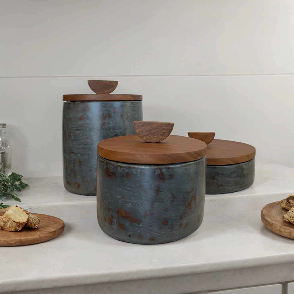 CAJA DE BARRO MEDIALUNA MD 0.20 DIAM. 0.2 X 0.29 X 0 M