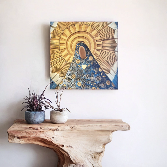 CUADRO VIRGEN MOSAICOS B 0.8 X 0.8 X 0.075 M