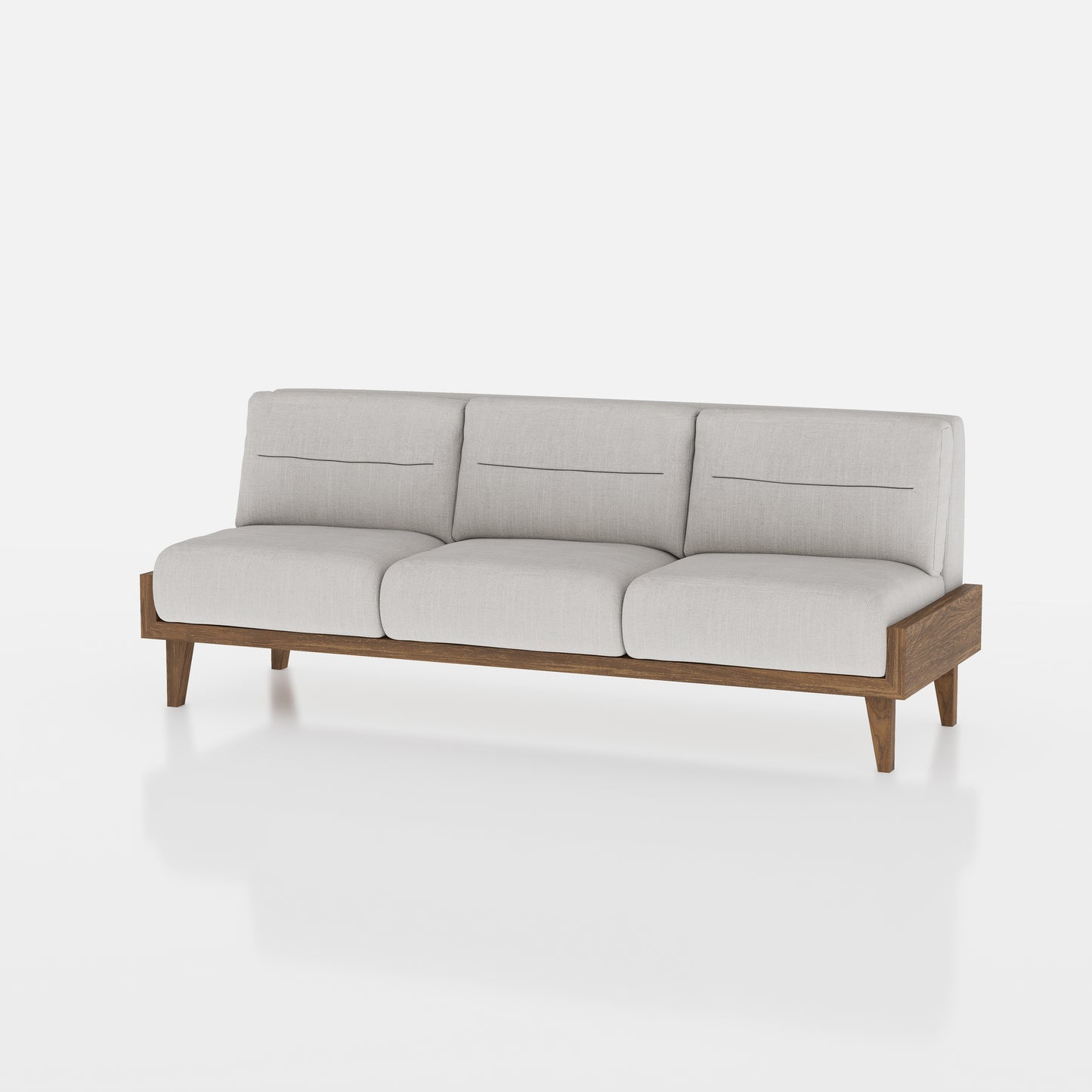 SILLON BANDA TRAPECIO 3 PLAZAS SIN BRAZOS 2.20X0.85X0.75M