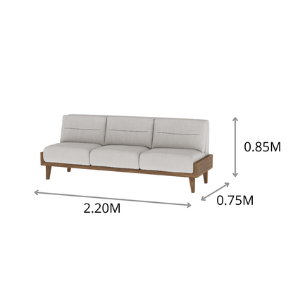 SILLON BANDA TRAPECIO 3 PLAZAS SIN BRAZOS 2.20X0.85X0.75M